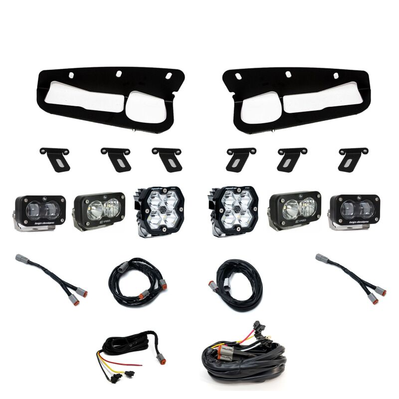Ford Bronco Squadron Pro Lights - Baja Designs - Spot / S2 SAE / S2 Pro D/C FPK - `21-`25